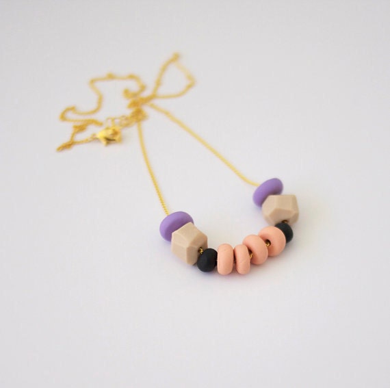 pastel mixed bead necklace no. 7
