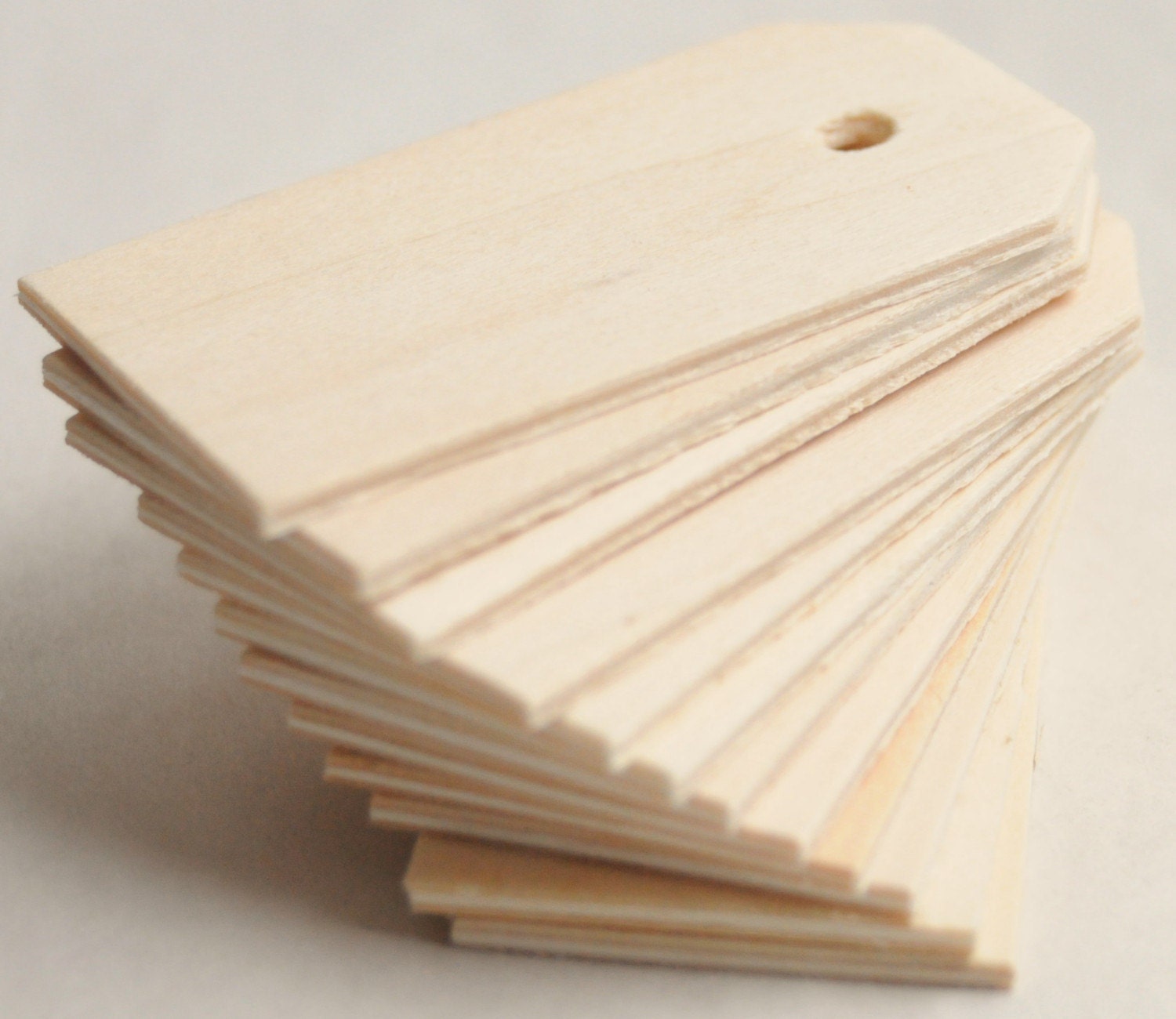 4 Wood Gift Tags - 2 3/8'' Tall