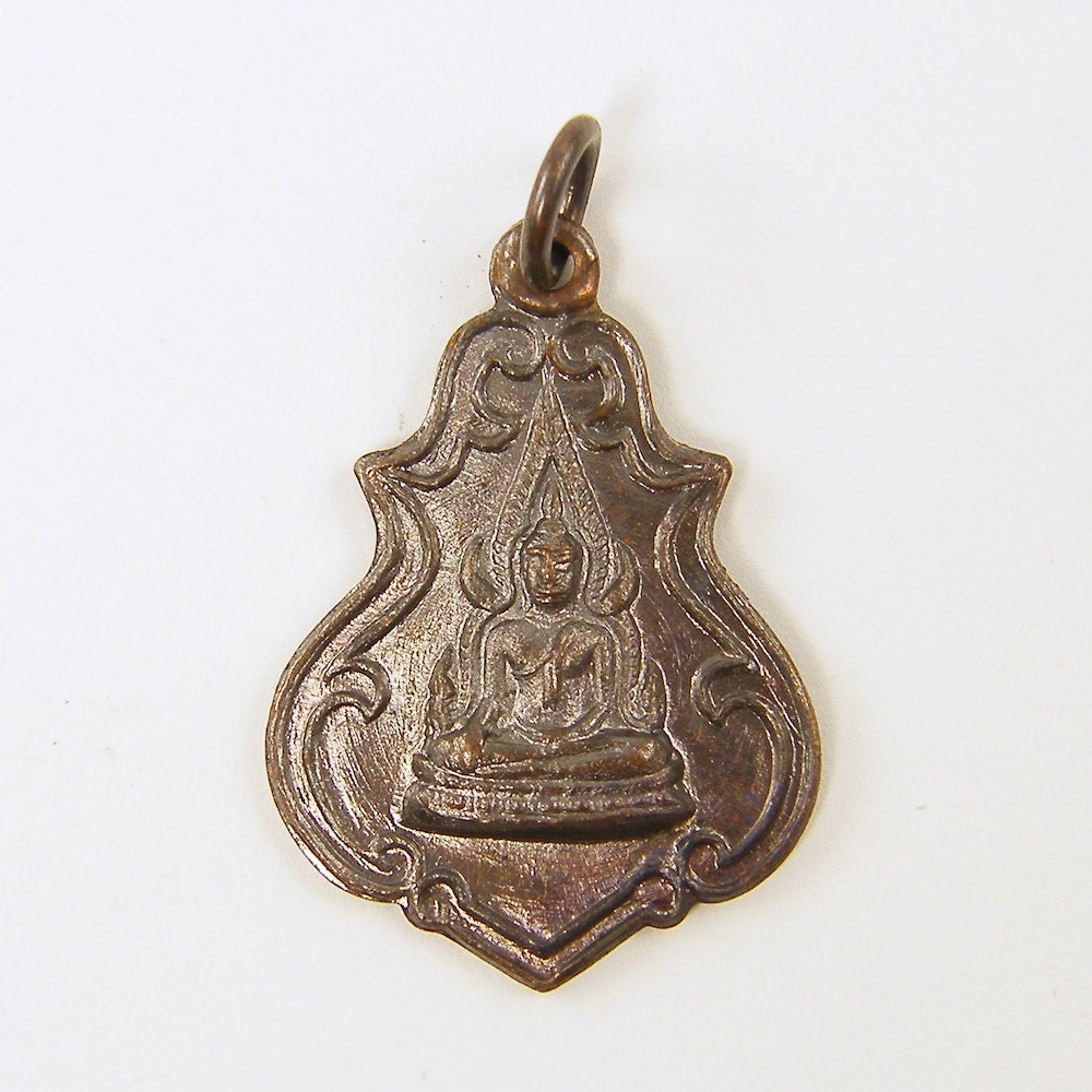 Buddha Pendant - Asian Tribal Metal Amulet Pendant