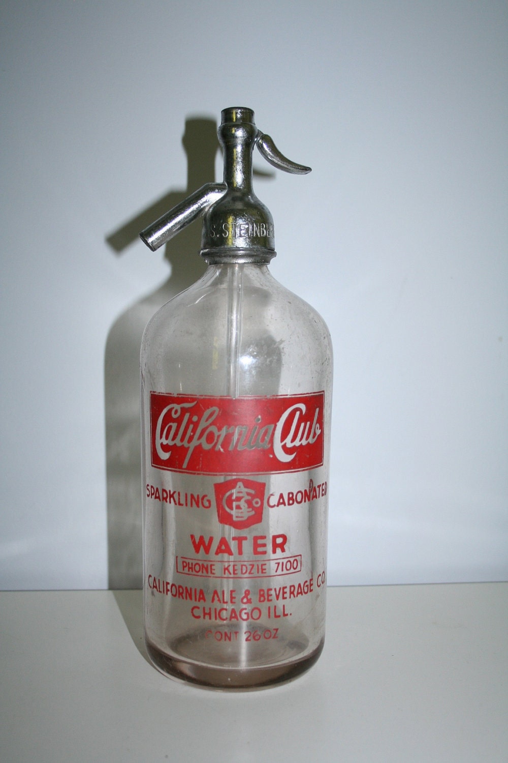 Vintage Seltzer Bottle - California Club