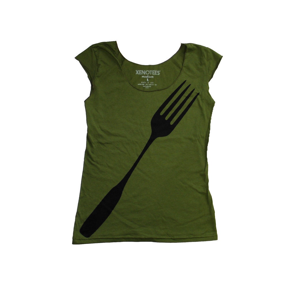 Olive Green Womens Tshirt for the Chef : womens clothing gift for her / gourmet foodie present, Valentine's Day