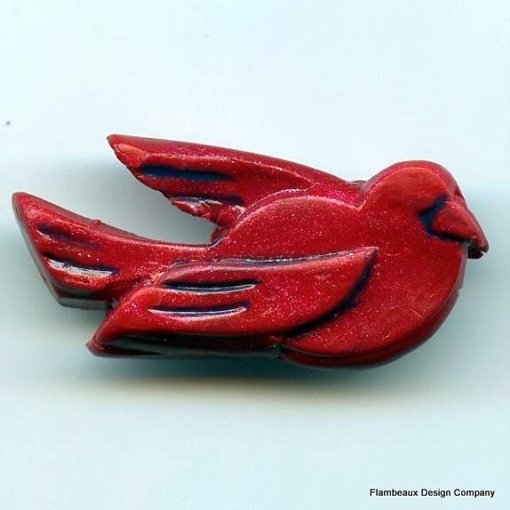 Red Bird Pin