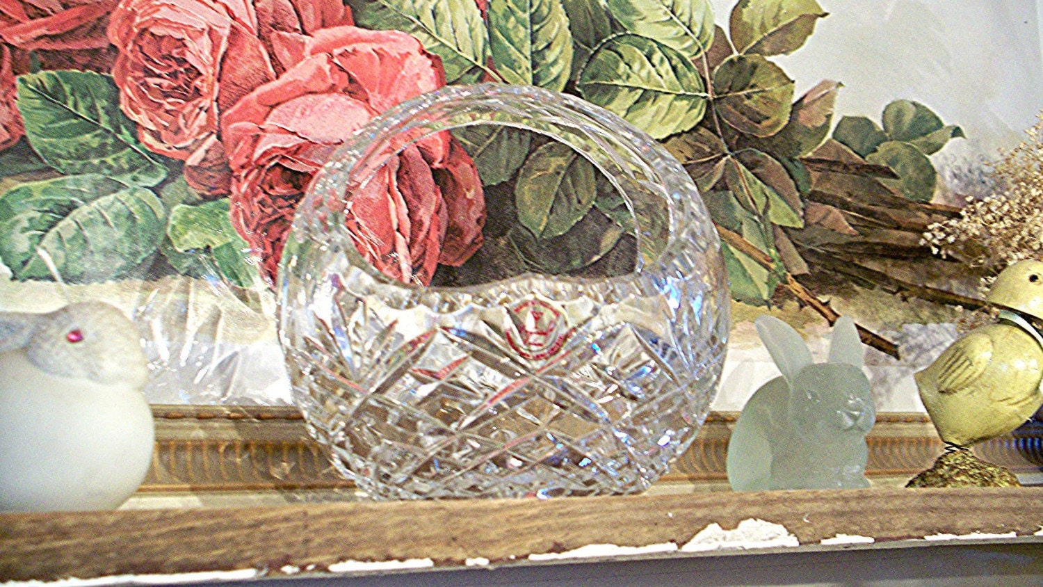 24 Percent Lead Crystal Basket,Made in Poland,Cut Crystal,Vintage