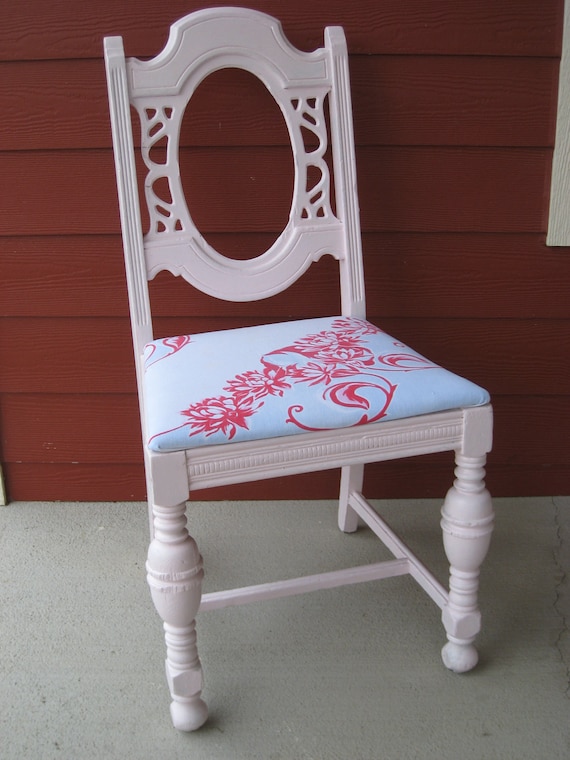 Shabby Chic Chair Painted Pink - swoonantiques