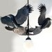 Reverence For Raven  wood sculpture by Jason Tennant,  wildlife art Raven, woodcarving