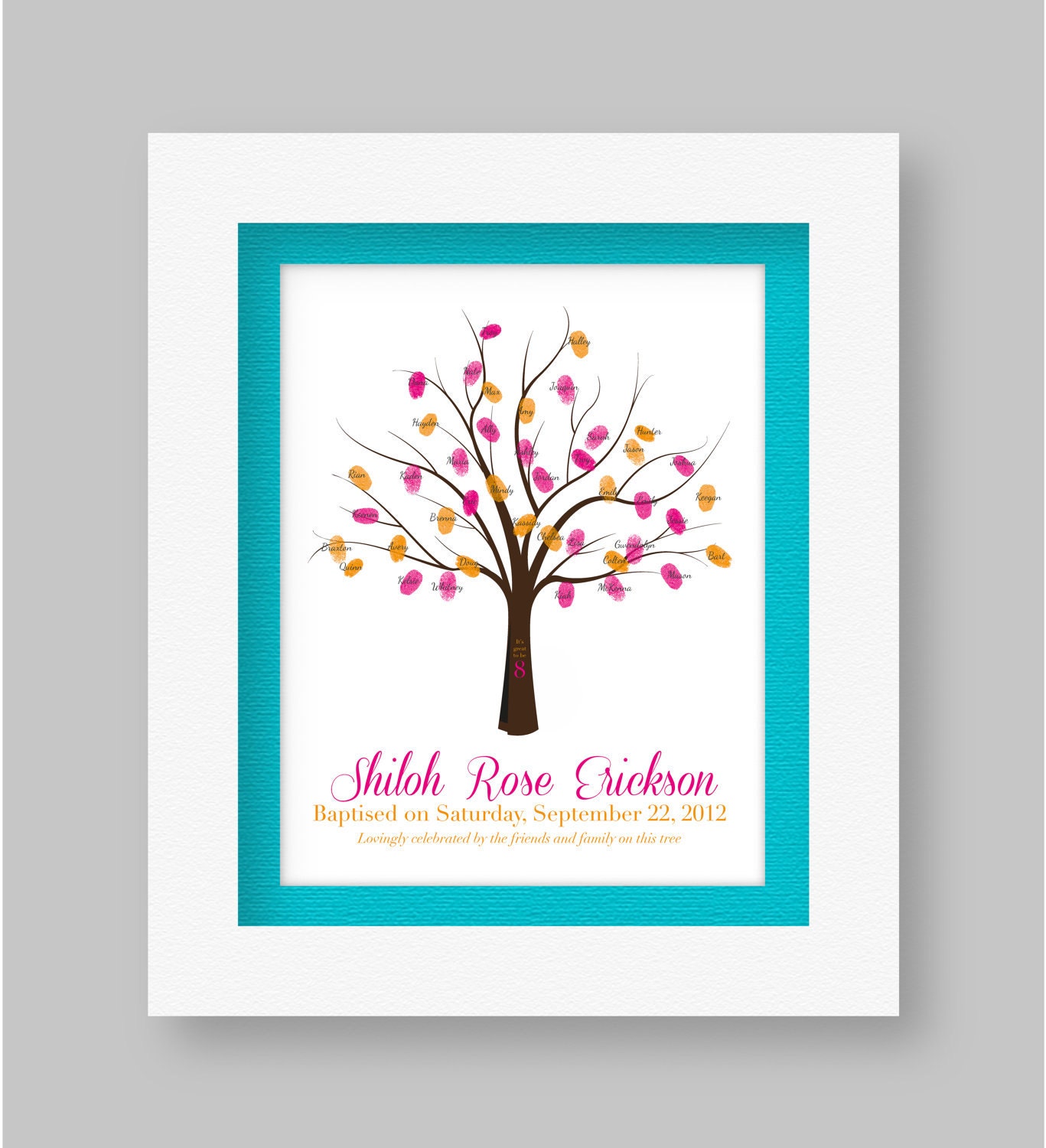 Personalized LDS Baptism - Fingerprint Guestbook Printable