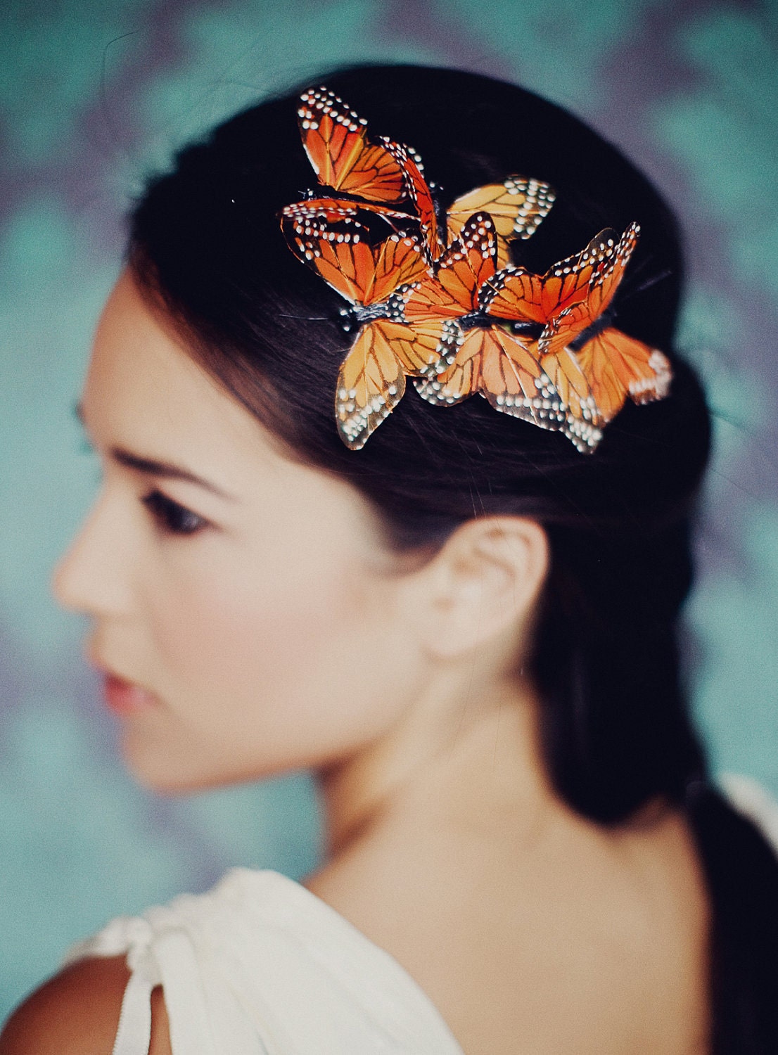 butterfly hair comb 'cocoon'