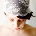 Bridal head piece, cap-style veil, white, lace - QUEEN ANNE