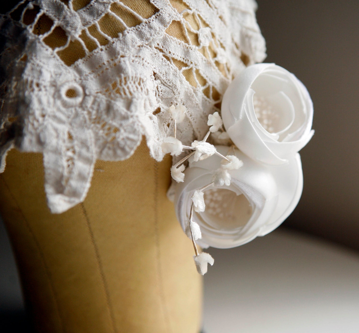 bridal headpiece 'CHRISTINE' wedding accessories, flapper inspired