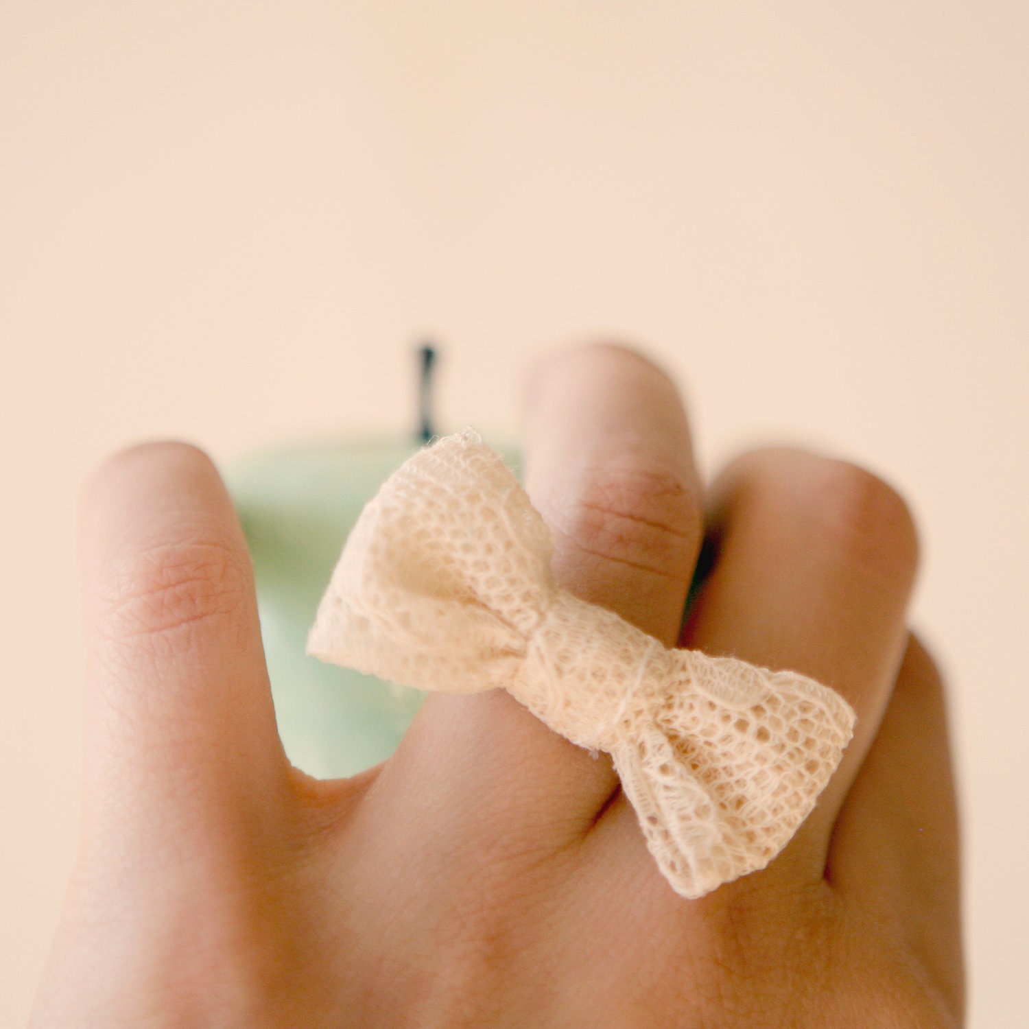 lace bow - adjustable ring