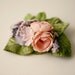 LAST ONE whimsical bridal hair clip, pink vintage flowers