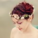 Flower crown, bridal hair accessory, wedding head piece, pink floral head piece - WENDY
