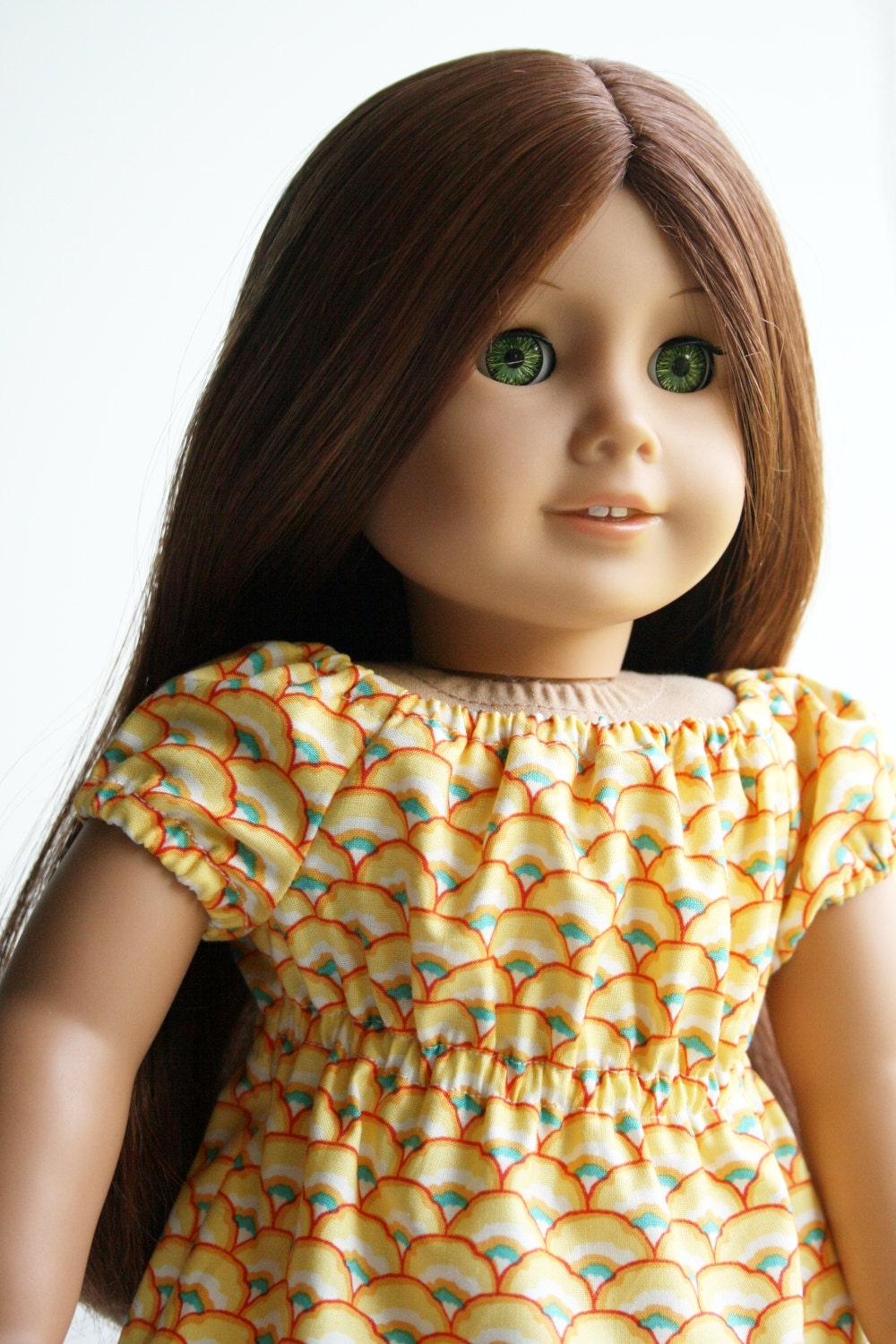American Girl Doll Clothes - The City Weekend Collection, A Babydoll Peasant Top in Gold, Made To Order