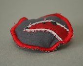 Fabric Brooch - The Scarlet Hound