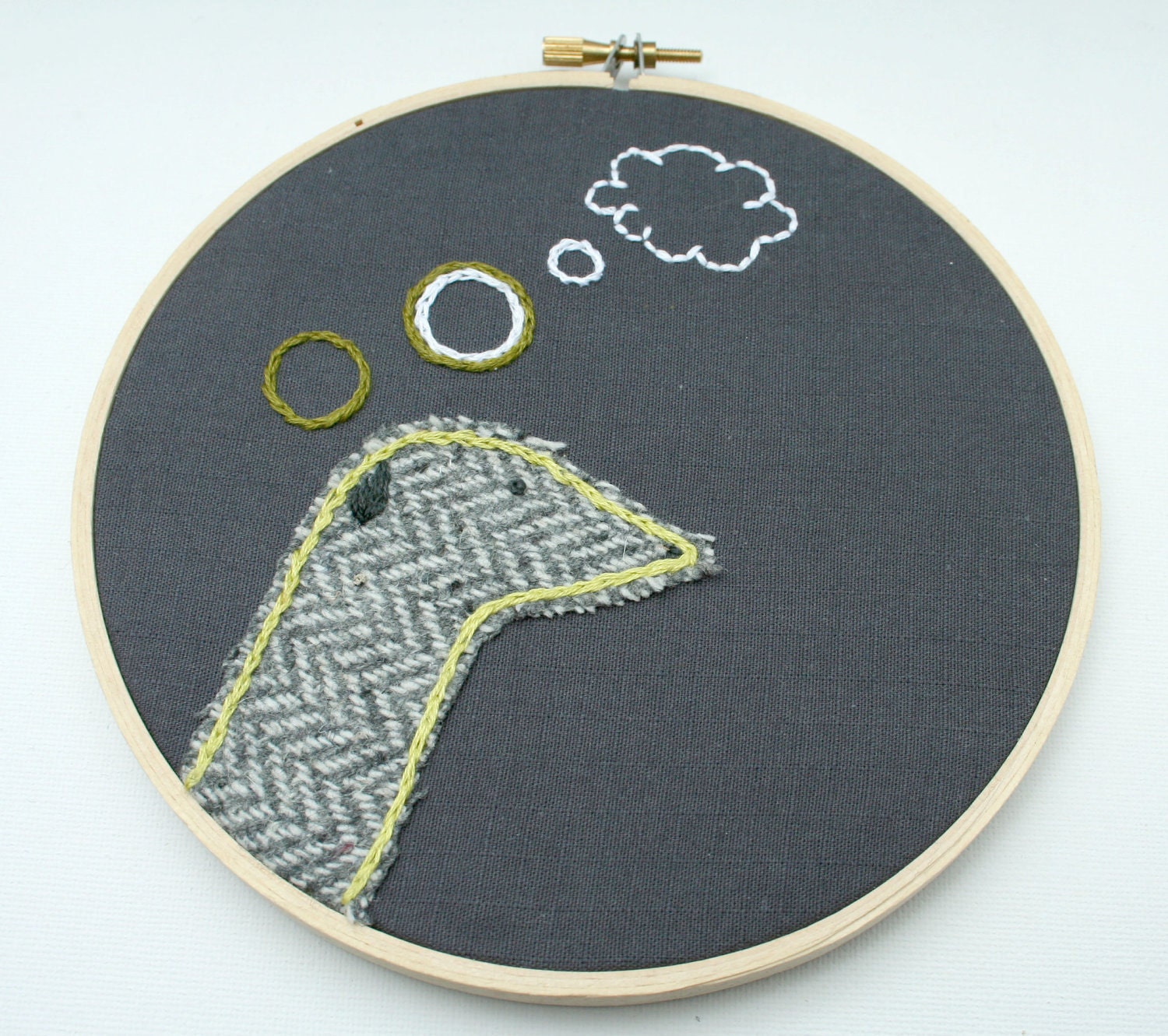 Greyhound Picture - Embroidery Wall Art