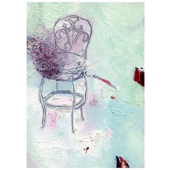 Oil Painting Reproduction, 8x10 Print, Purple Sugar Chair