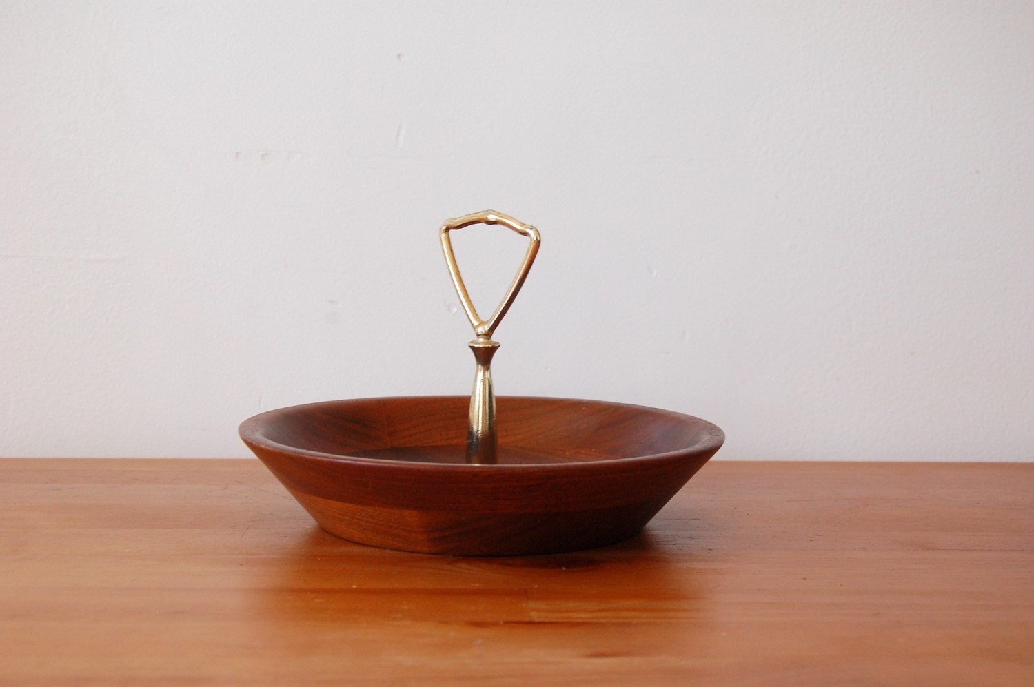 vintage VERMILLION walnut  BOWL