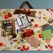 Large (13x18) Fabric Covered Magnet Board - Riley Blake All Star Fabric - ON SALE - READY TO SHIP
