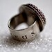 Sterling Ring - Pink Glass - Roseus - Medieval Inspired, Latin