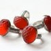 Strawberry Ring Sterling Silver, Vintage Glass