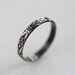Sterling Silver Forget-Me-Not Floral Wedding Stacking Ring
