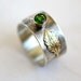 Fair Trade Diopside Recycled Gold Silver Ring, Fairy Queen