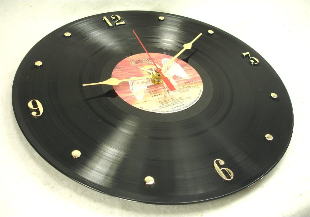 LED ZEPPELIN Song Remains The Same - Recycled Vinyl Record Wall Clock