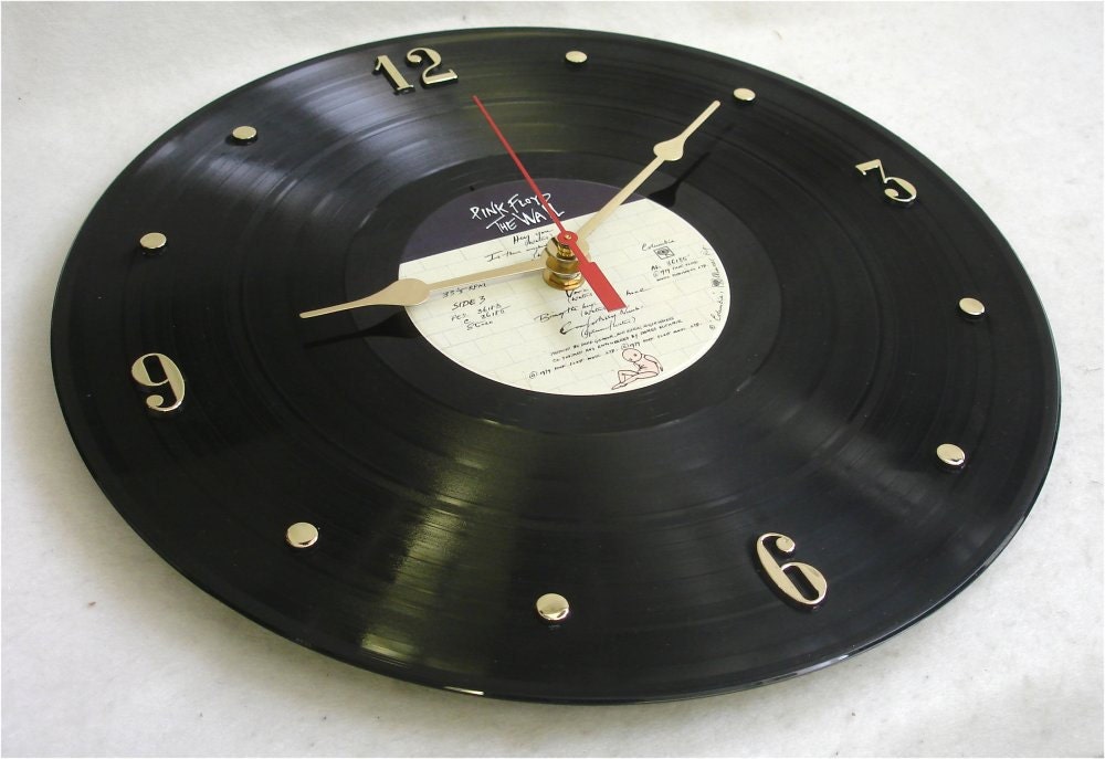 PINK FLOYD The Wall - Recycled Record Clock