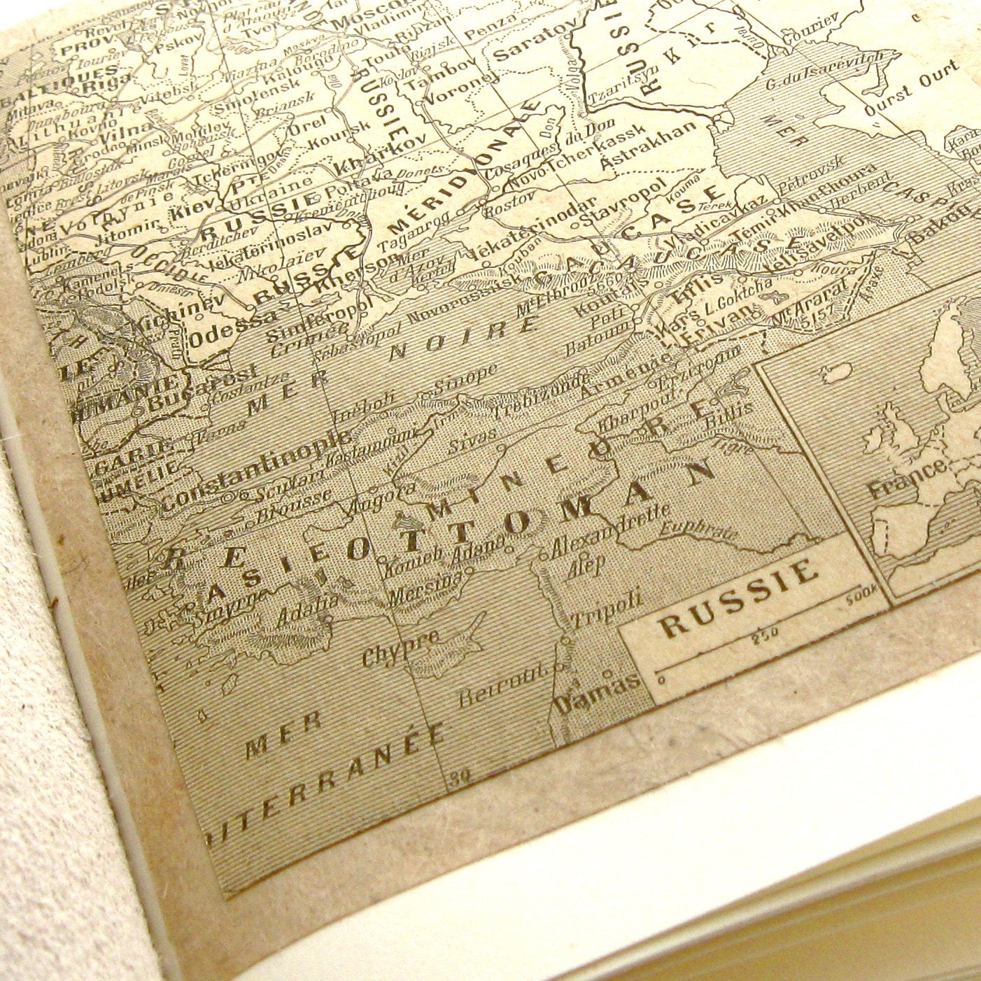Handmade Leather Travel Journal, Traipsing Through Vintage Europe