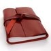 Red Leather Journal and Sketchbook In Sweet Summer Cherry Red