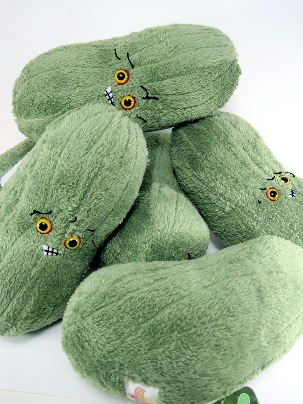 Plush Pickle Toy green eyes