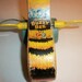Rare VINTAGE 1956 BEE TOY - Fisher Price Queen Buzzy Bee 314 - Cool retro wooden lithoed Bumble Bee with twirly Wings