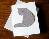 Plantable seed paper sympathy card for a cat lover - Made from reycled paper and wildflower seeds - Feline blank greeting card