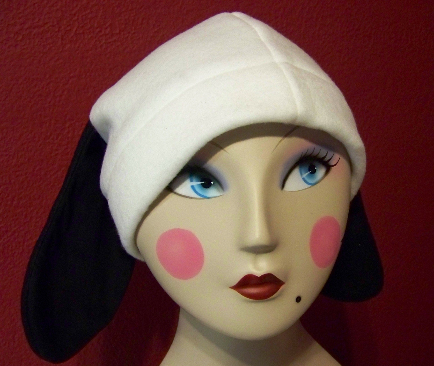 Puppy Blue  Ears Fleece Hat Beanie Anime Cosplay Halloween