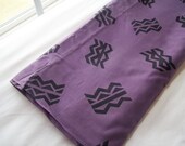 RAD Vintage 1980s Purple and Black Print Cotton Fabric 2 3/8 yards by 44 inches