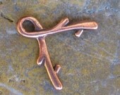 6 Large Copper Pinch Briolette Bails Jewelry Findings 488