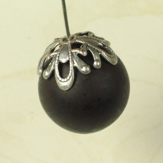 12 Antique Silver Large Size Bead Cap Jewelry Findings 760