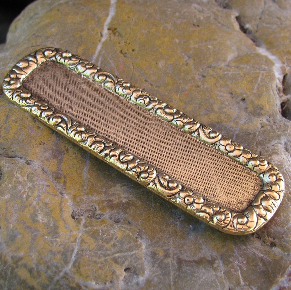 6 Antique Gold Retangle Setting Jewelry Supplies 718