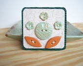 Orange and Pistachio Green Clay Button Set