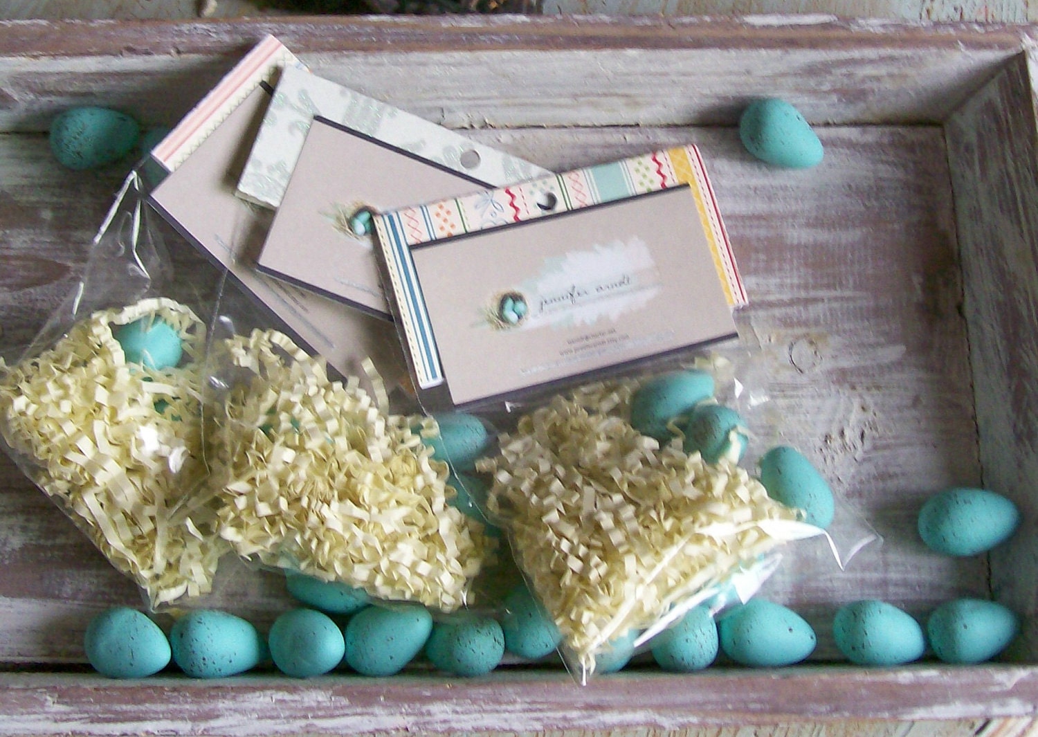 3 Speckled Robin Eggs...French Farmhouse Country Wedding Shabby Chic Hand Sculpted Favors