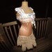 Steampunk Wedding Dress, Lace Gown, Corset, Peach wedding, Vintage Style, Edwardian Clothing