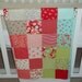 Baby Blanket Modern Patchwork Infant Crib Blanket with the Ruby Collection by Bonnie & Camille for Moda Fabrics - Soft flannel back
