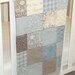 Modern Patchwork Baby Blanket (Blue Boy) Infant Crib Blanket with Puttin on the Ritz by Bunny Hill for Moda - Flannel Back- Crowns