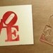 Philadelphia Love statue clear polymer rubber stamp