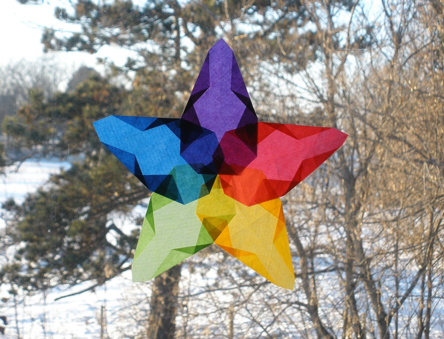 Eco-friendly Rainbow Window Star Suncatcher