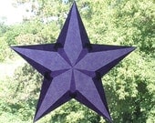 Purple  5-Pointed Waldorf Inspired Window Star Suncatcher