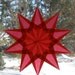 Ruby Red 10-Pointed Window Star Sun Catcher