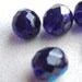Deep Blue Tanzanite Fire Polish Czech Glass Beads. 10mm deep blue purple Czech firepolish beads. GB650 (10)
