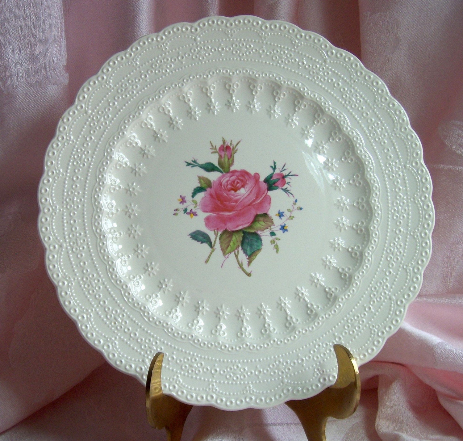 SPODE JEWEL BILLINGSLEY ROSE DINNER PLATE by sandisstuff on Etsy