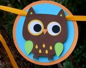 Hooty Owl Birthday Banner MADE TO ORDER